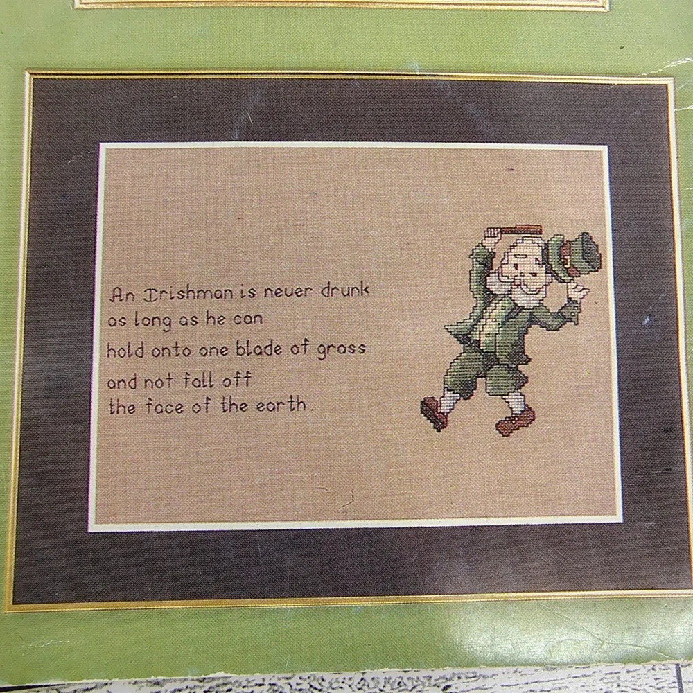 Kount on Kappie It's All Irish 1983 Vintage Cross-Stitch Pattern Book 26 Project